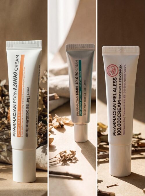 pharmacian-set-trio-portrait Pharmacian PDRN12000, NMN30000 and MELALESS 100,000 creams
